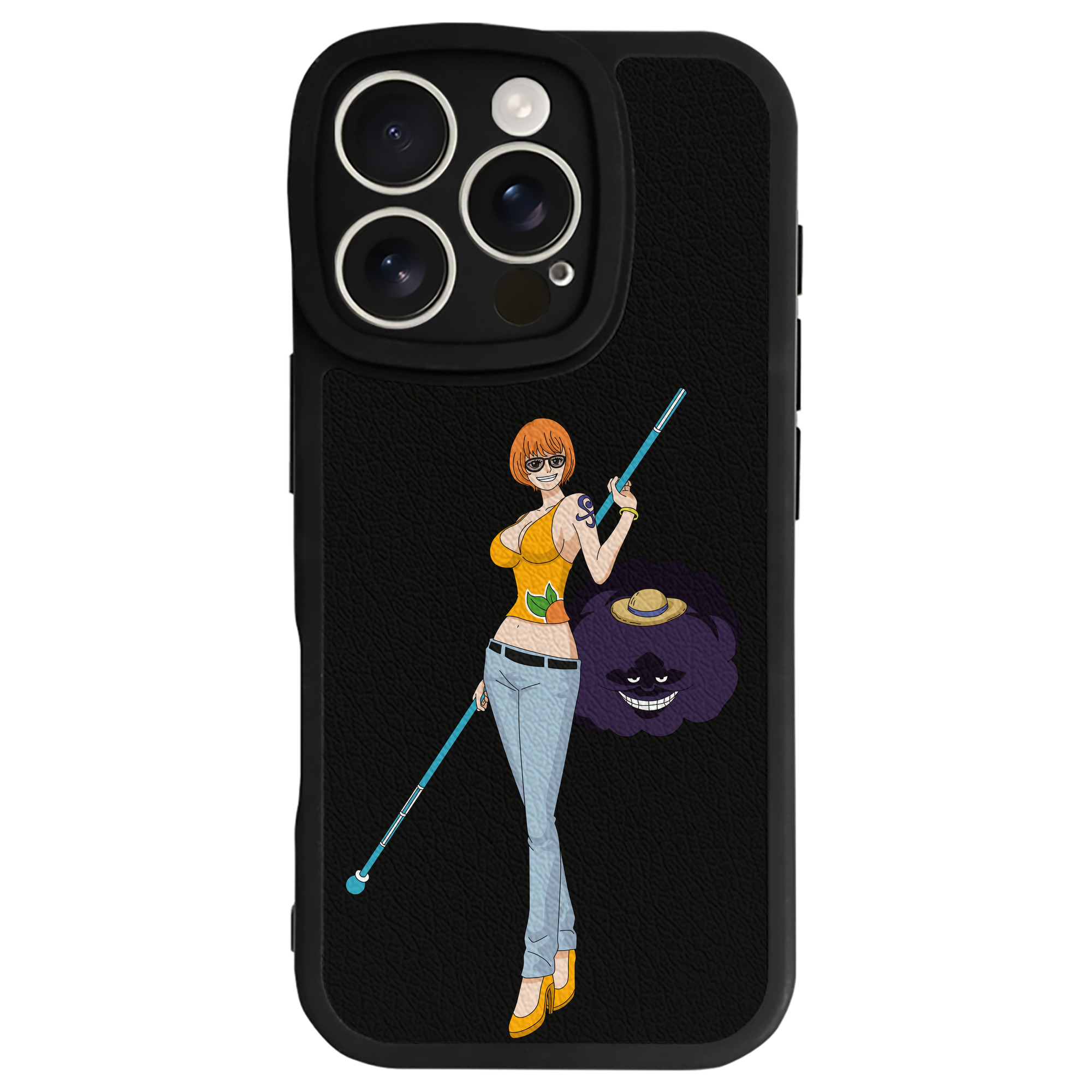 （画像用） ワンピース ナミ ONE PIECE Nami 【iPhone 16シリーズ対応】シリコンスマホケース（レザー調） 材質：シリコン